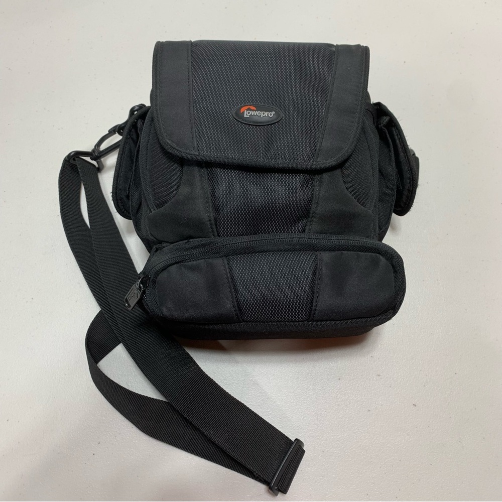 Lowepro Black Camera Bag with Durable Nylon and Adjustable Strap